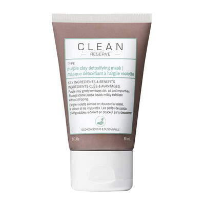 Clean Reserve Hair & Body Purple Clay Detoxifying Face Mask