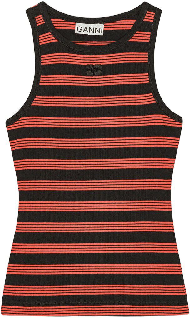 Soft Cotton Rib Striped Tank Top