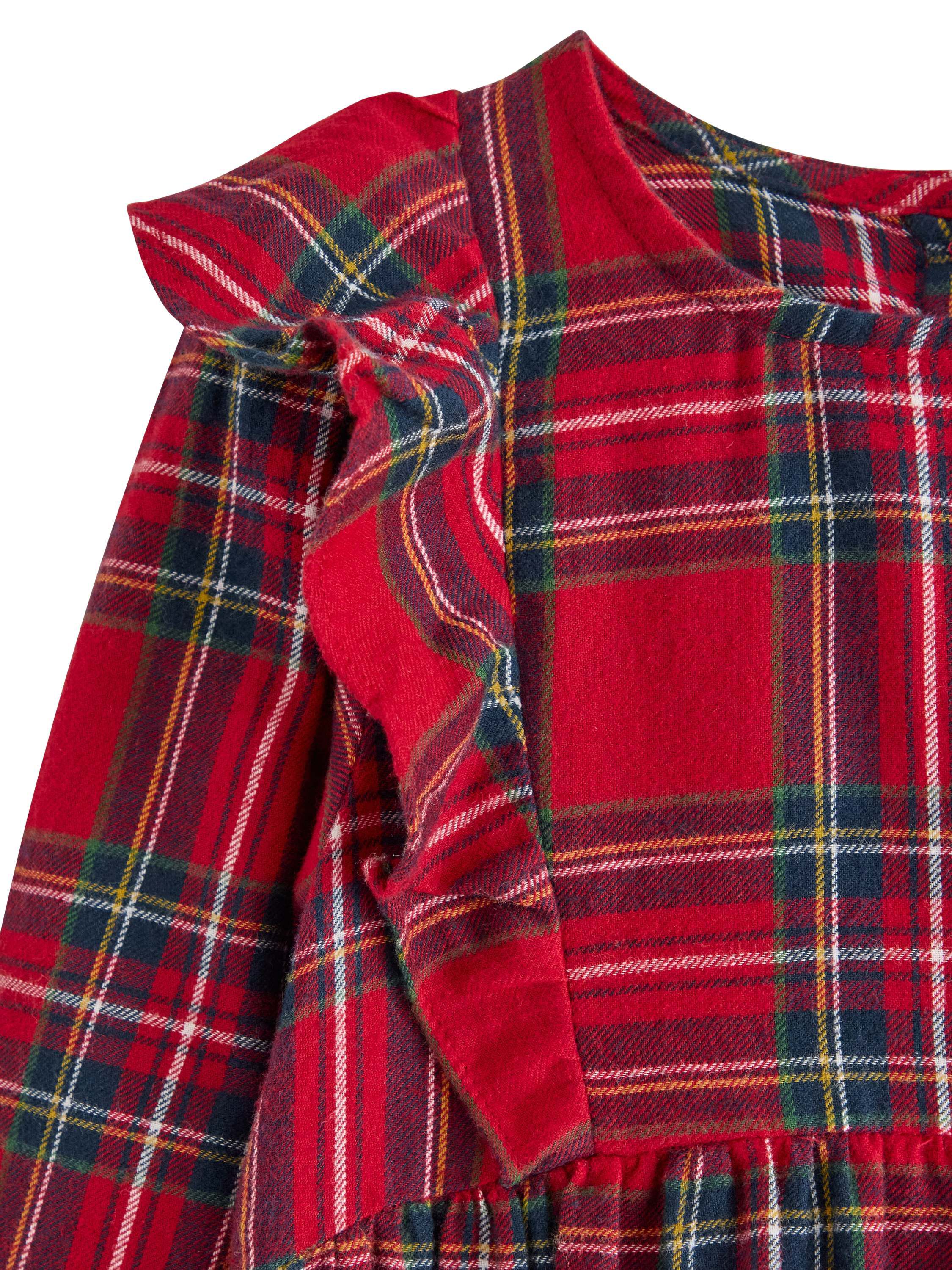 V&aelig;vet, ternet kjole i bl&oslash;d bomuld m