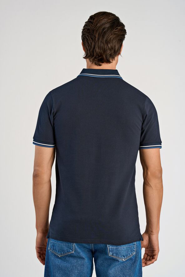 Polo shirt w. contrast piping