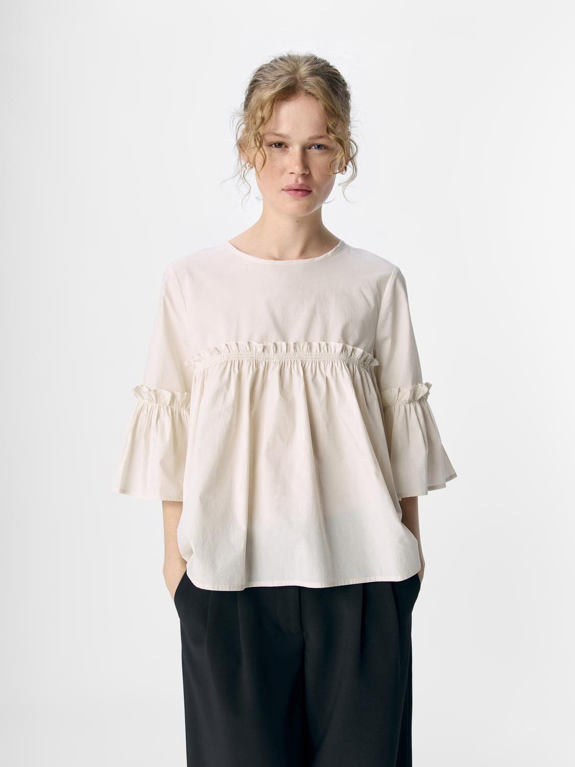 OBJIRA HOPE 3/4 RE O-NECK TOP 141