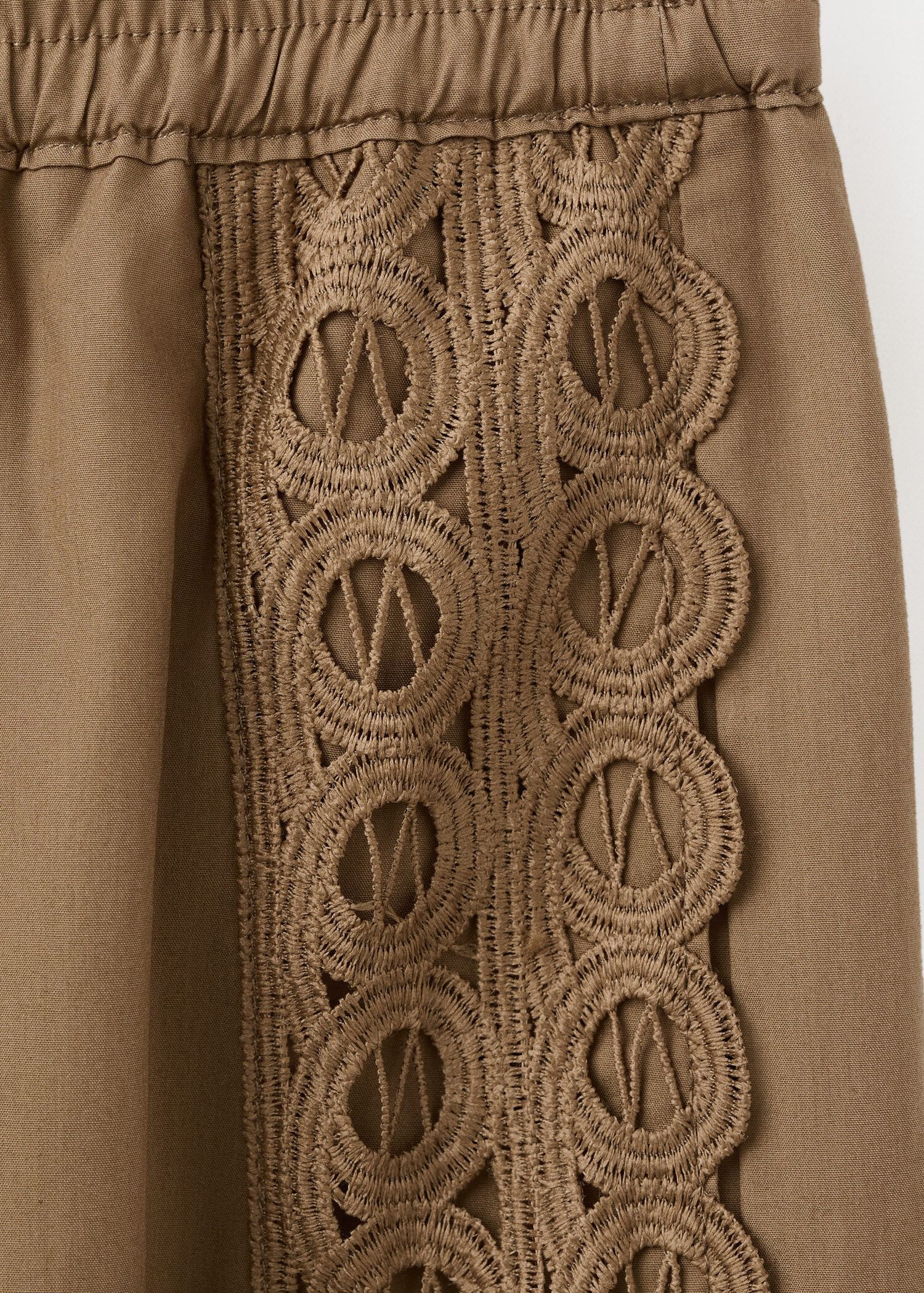 100% cotton trousers with embroider