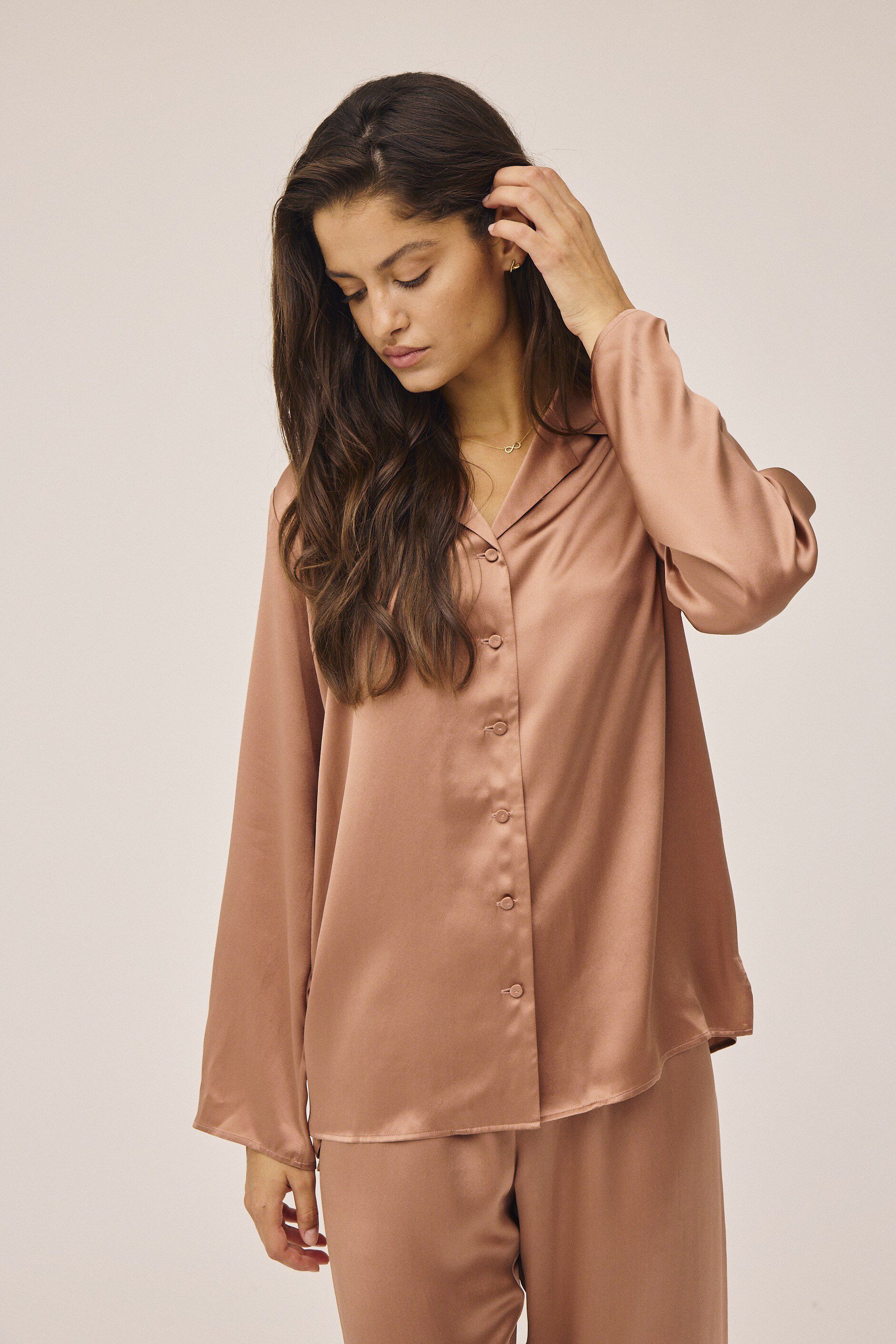 Moon 1 G - Pyjamas Shirt, 100% Silk