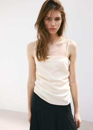 Draped strap top