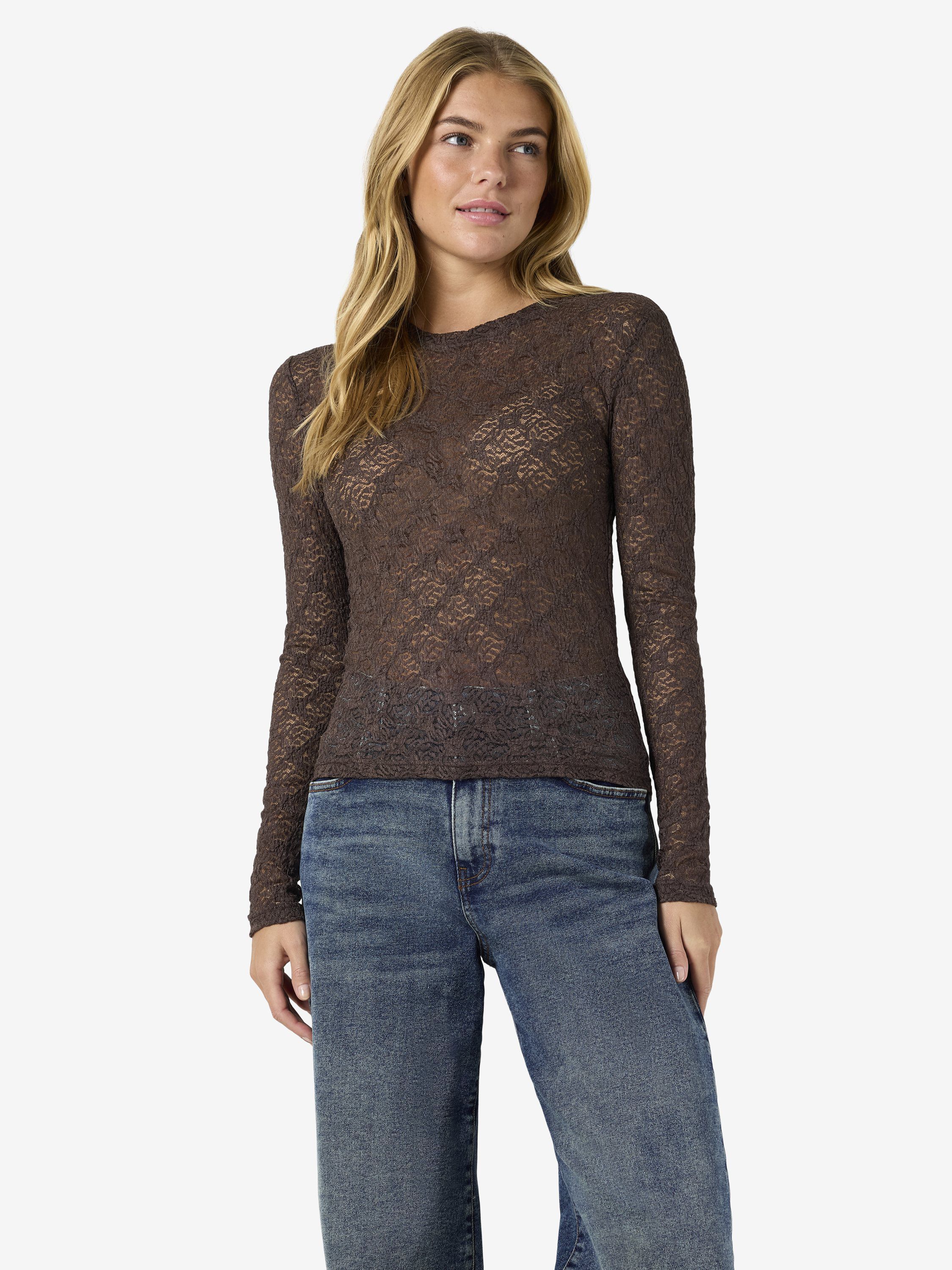 Nmjudith L/S Lace Top Noos