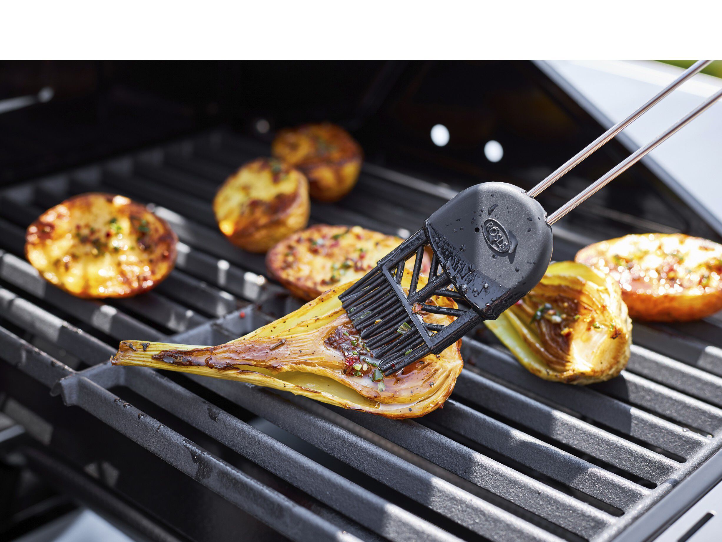 Bakpensel 26 x 5,1 cm St&aring;l/Silikon