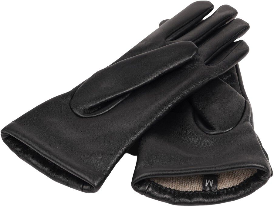 SONDRIO - BOW DETAIL LEATHER GLOVES WITH CASHMERE LINING