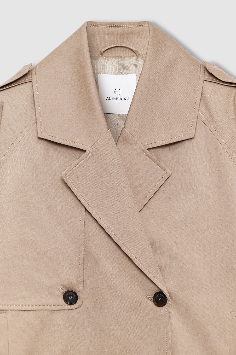 RICKIE CROPPED TRENCH - BEIGE