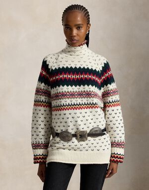 Fair Isle Wool-Blend Turtleneck Sweater