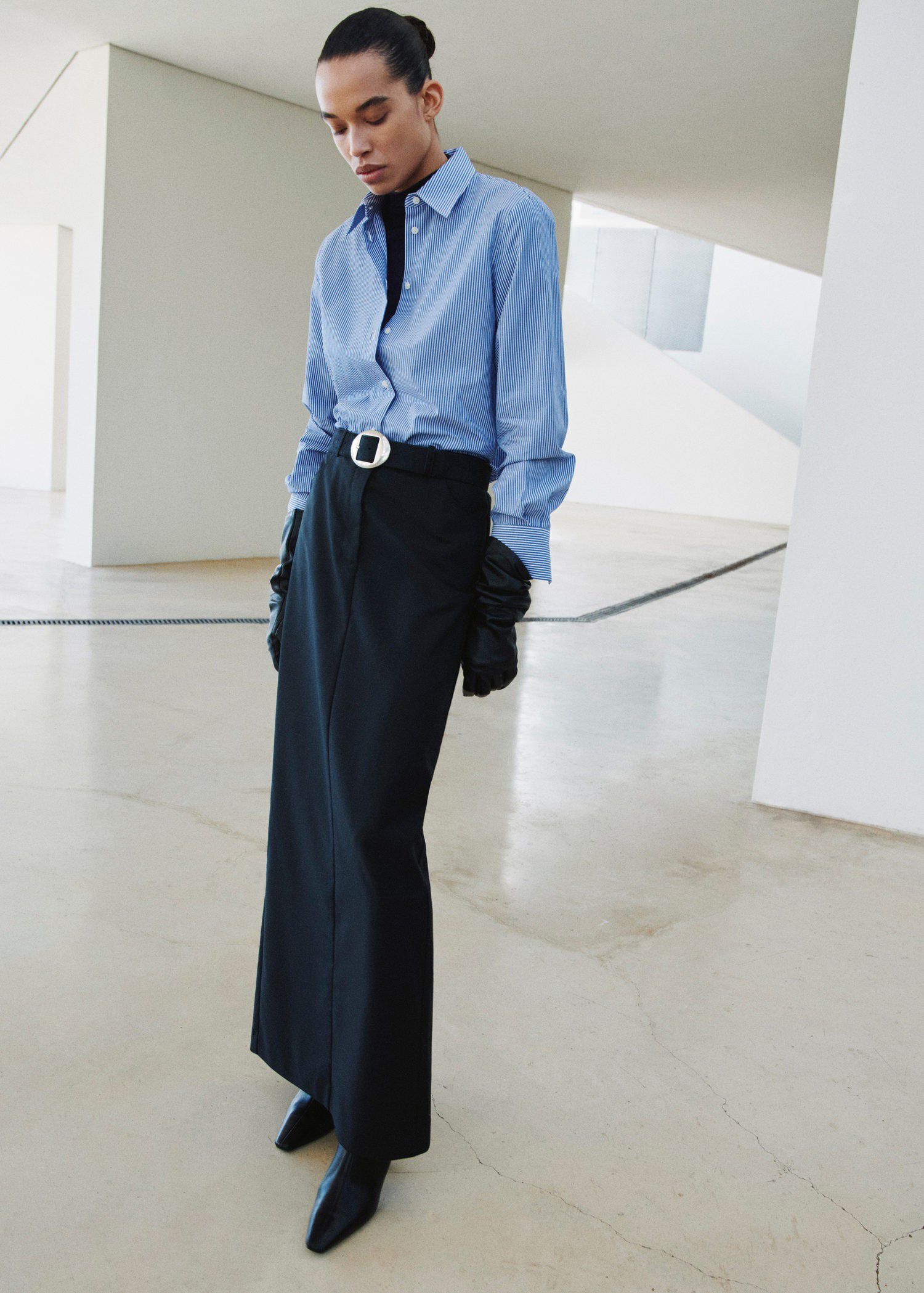 Cotton and lyocell blend straight s