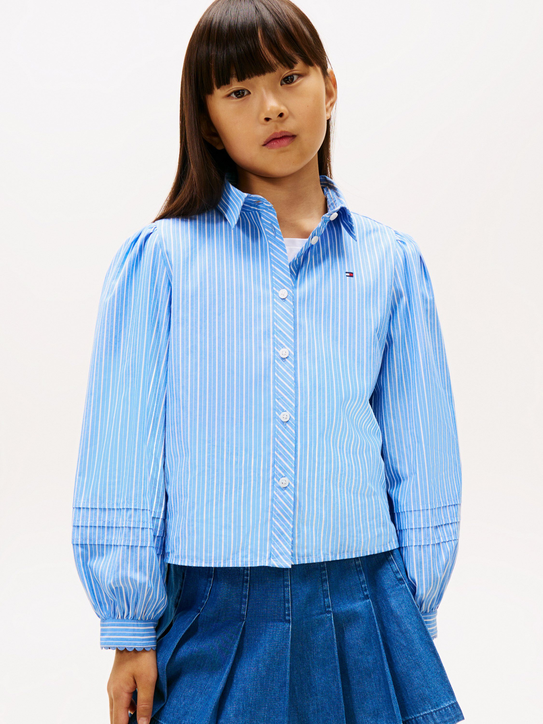 Essential Regular Fit Stripe Balloon Sleeve Shirt