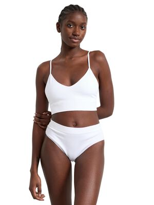 Mjuk ribbad bh utan s&ouml;mmar med v-ringning