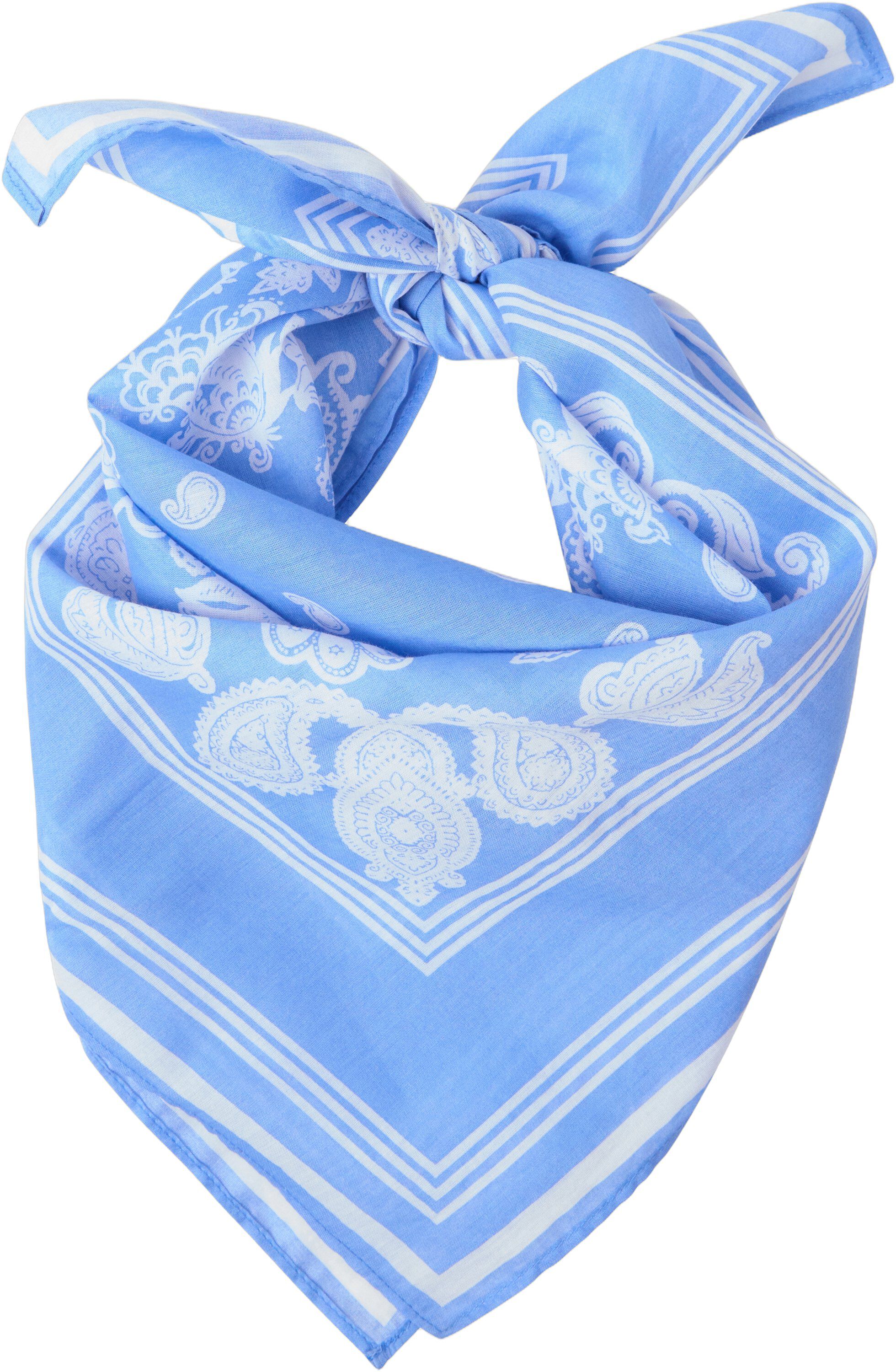 Square-shaped scarf with a paisley