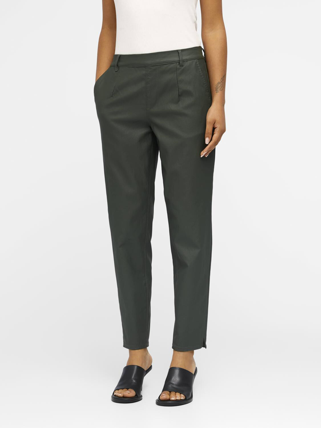 OBJBELLE LISA COATED PANT NOOS