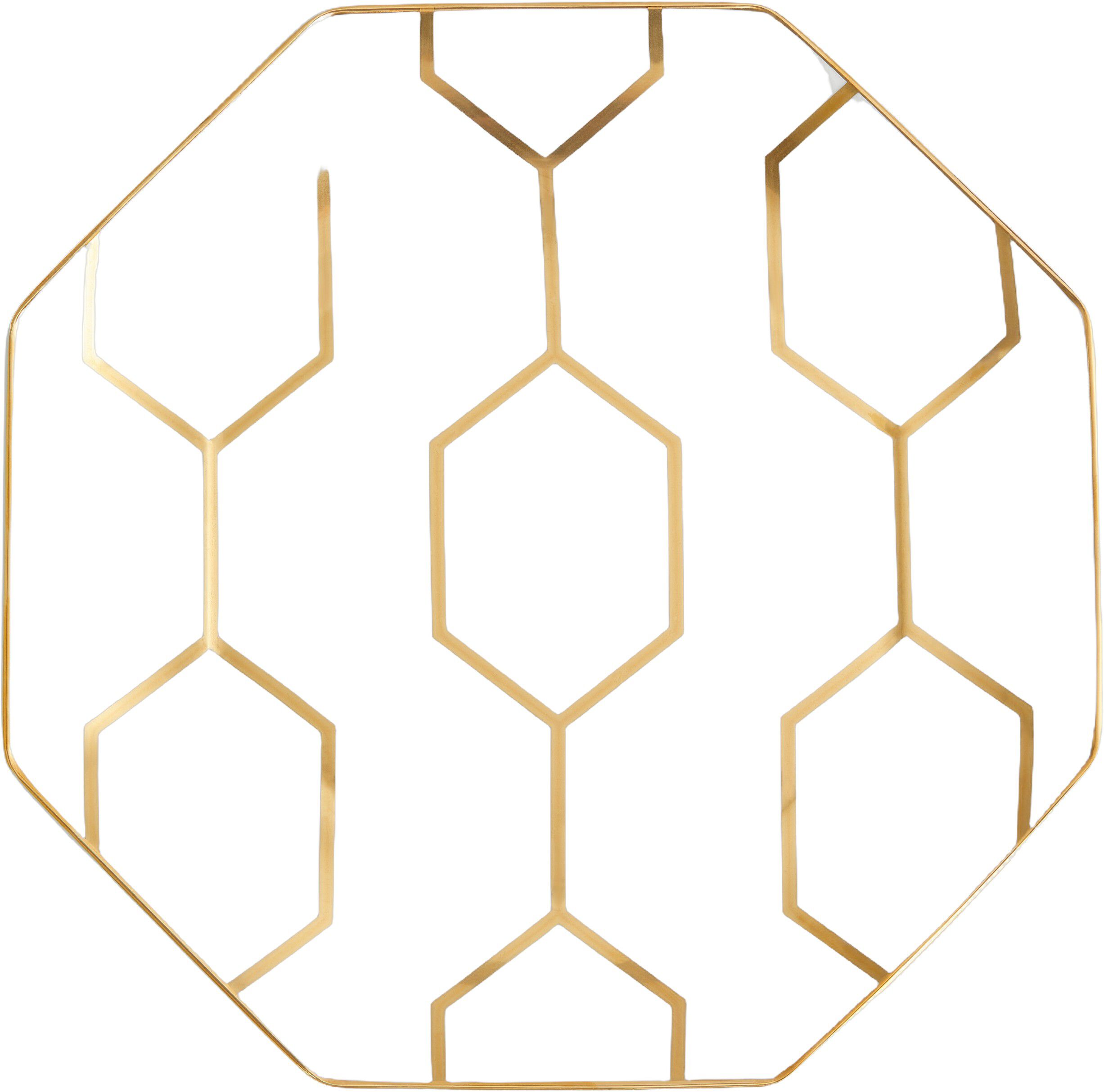 GIOGLD Plate Octagonal 23. 4cm 9. 2in WH