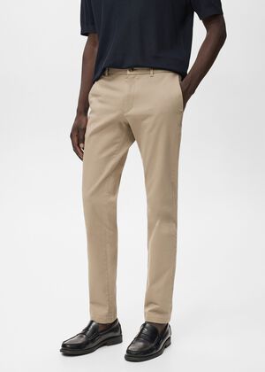Barna slim-fit twill chino trousers