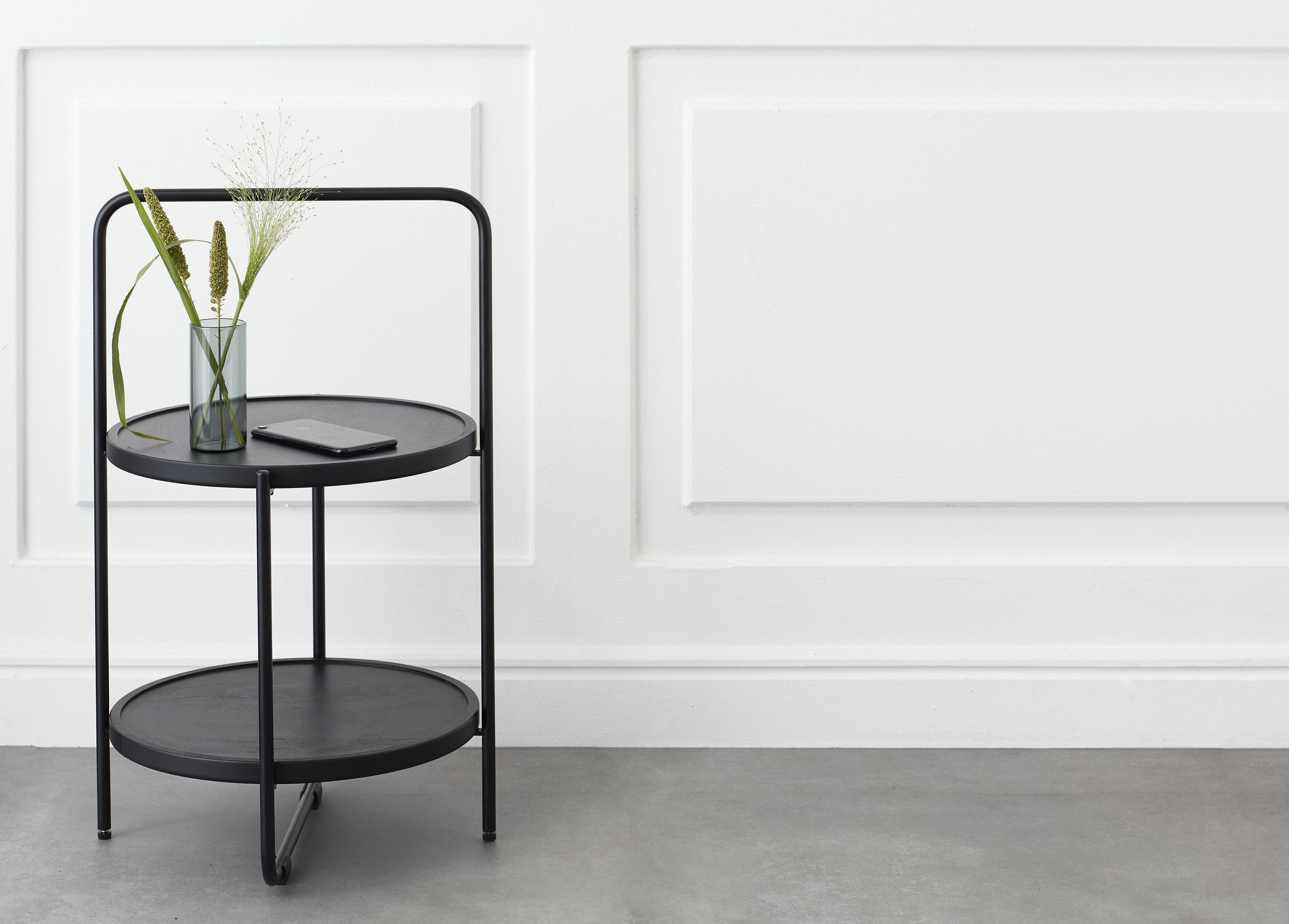 Mini tray table &Oslash;36 cm - Black frame