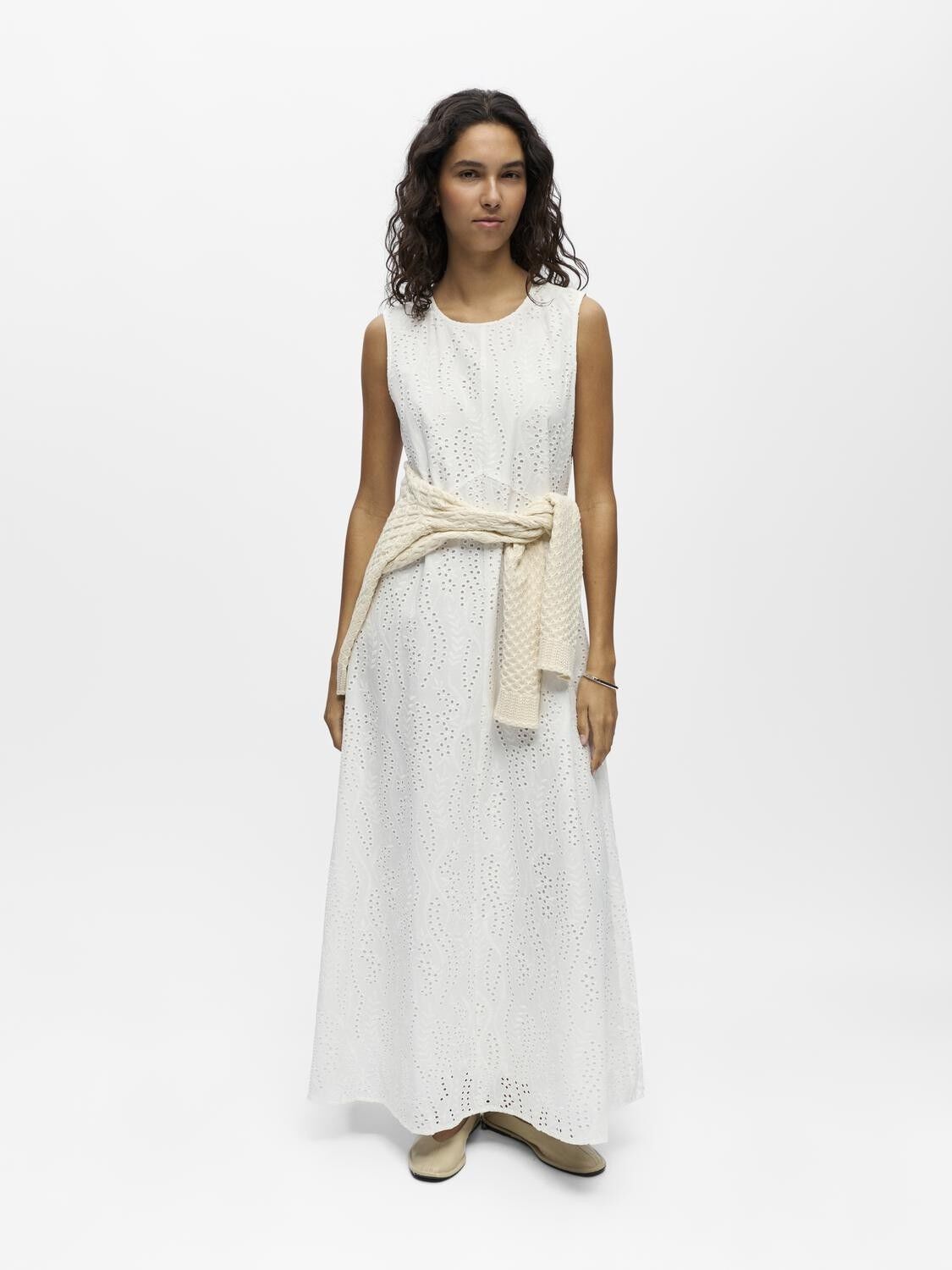 Objjovanna S/L Lo O-Neck Long Dress 145