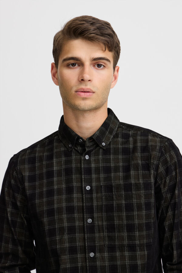 CFANTON LS BD checked corduroy shir