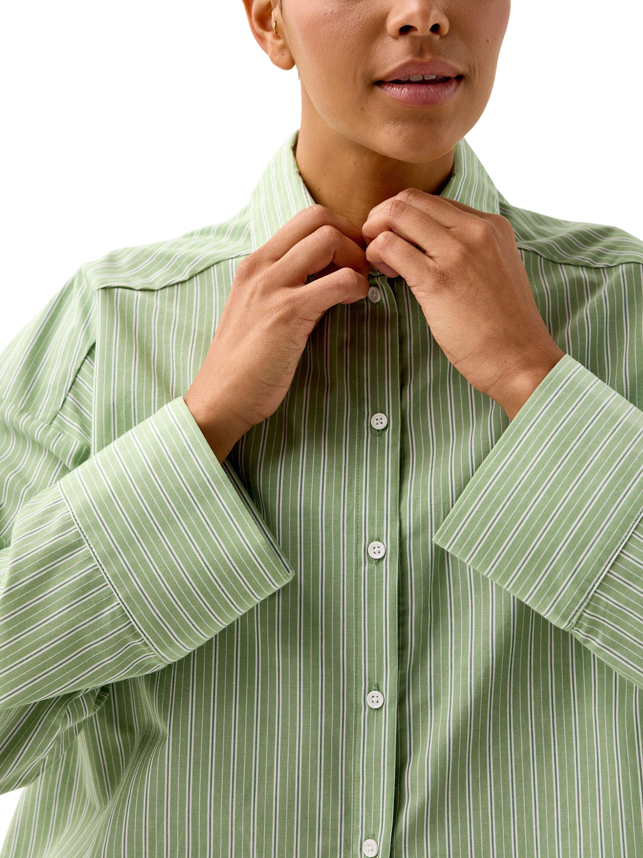 Oversized pyjamasskjorta i bomullsp