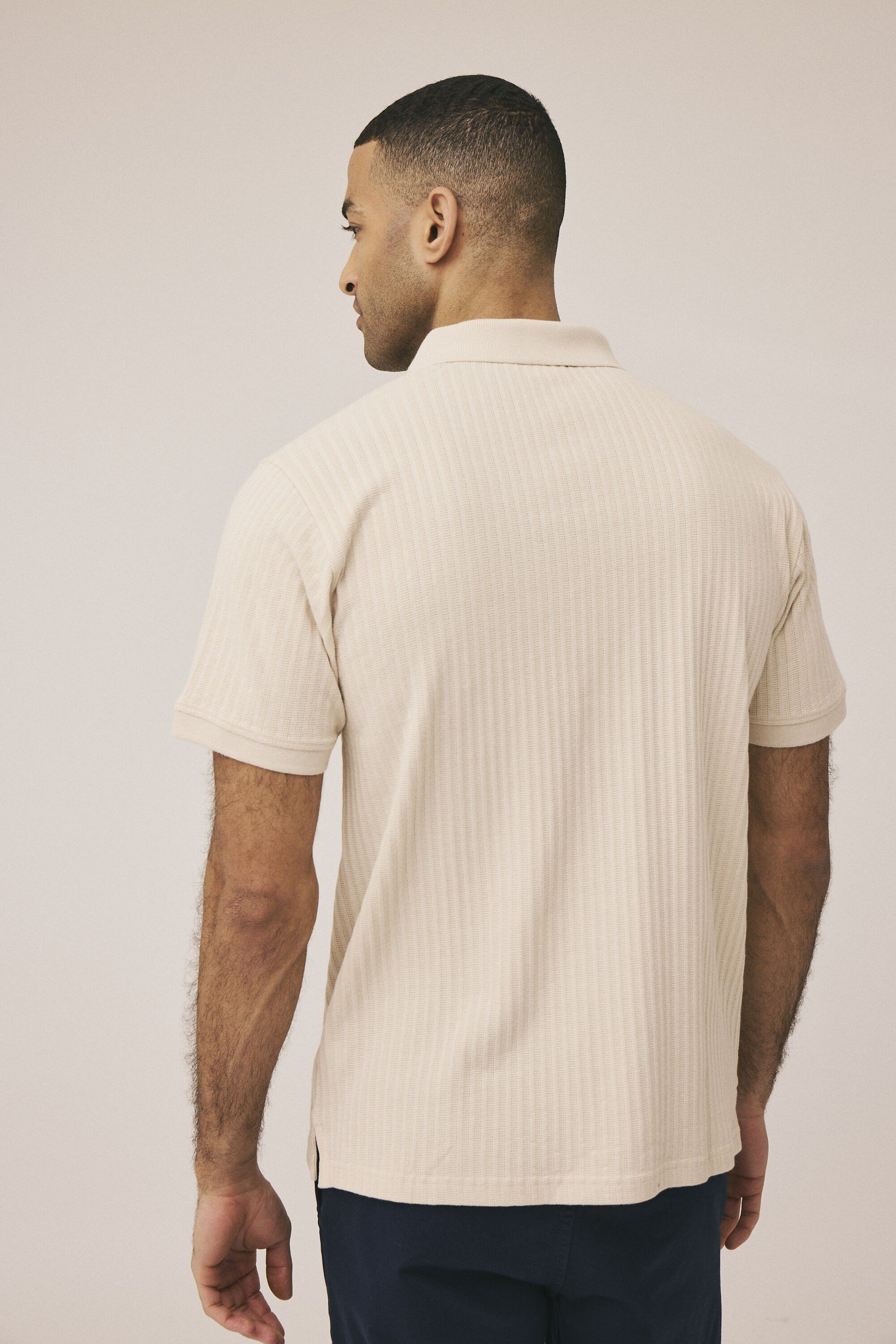 Harry textured polo GOTS