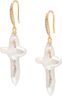 Pearl Cross Earrings