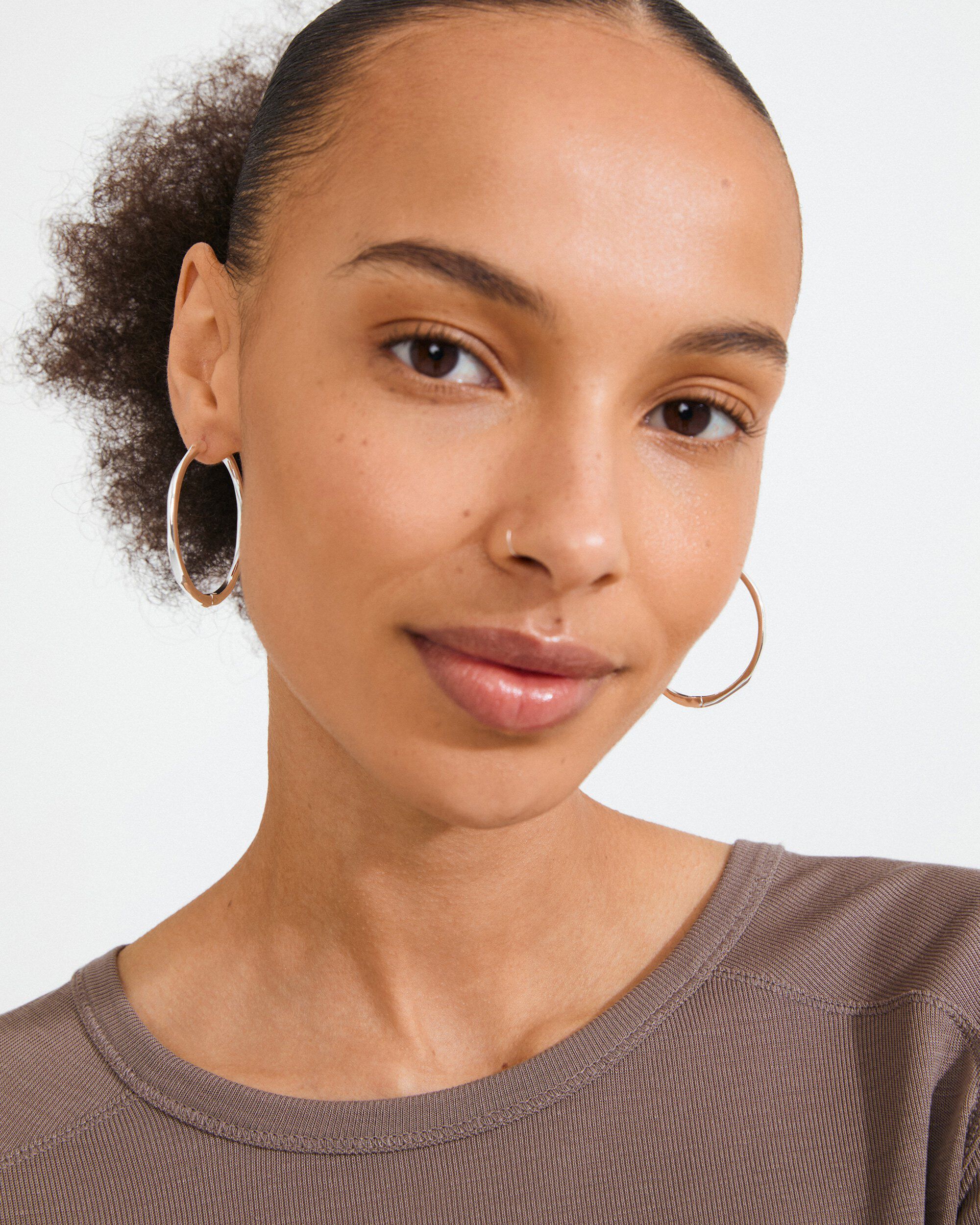 PRESENCE hoop earrings silver-plated