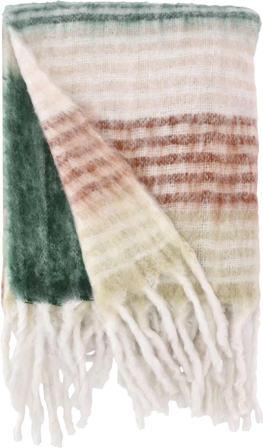 Pl&auml;d Styles 130 x 170 cm Sand/Aprikos/Rosa/Gr&ouml;n