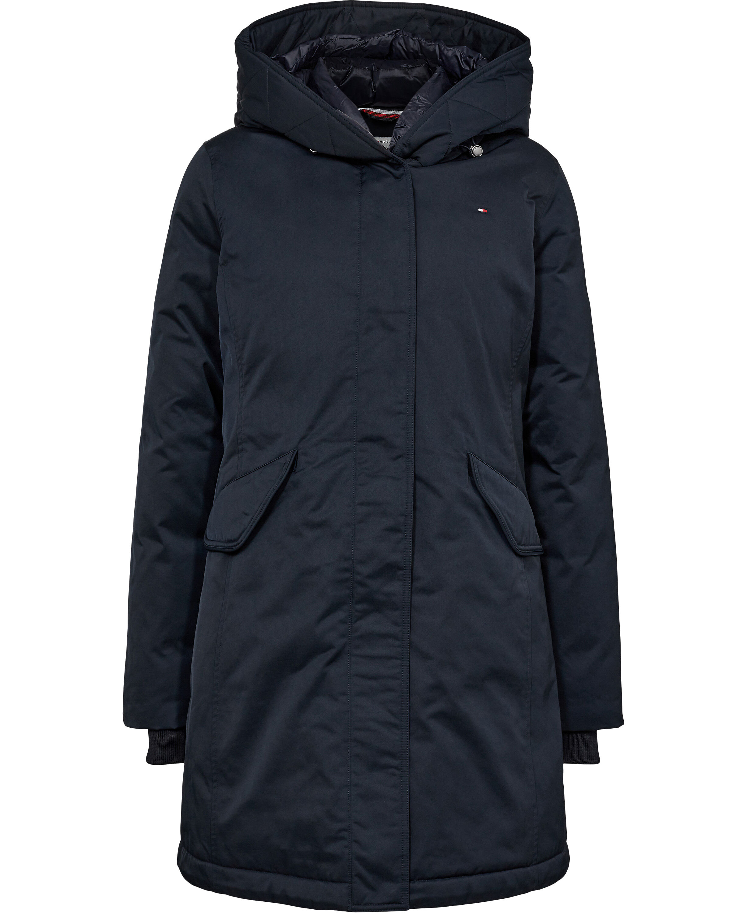 NYLON MIX PADDED HOODED PARKA