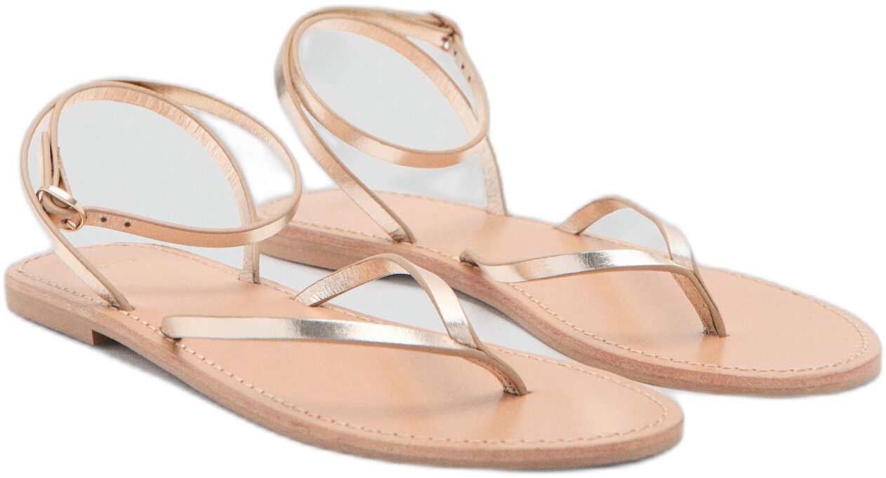 Metallic straps sandals