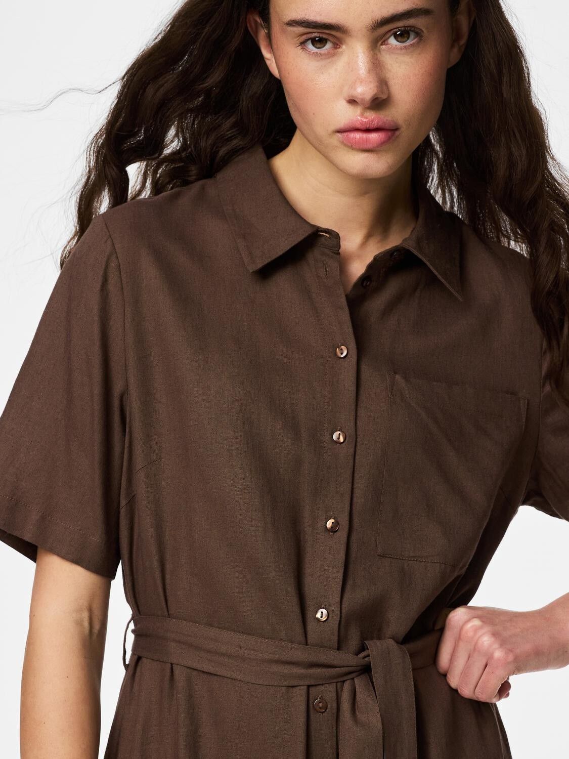 Pcpia 2/4 Midi Shirt Dress Wvn Noos