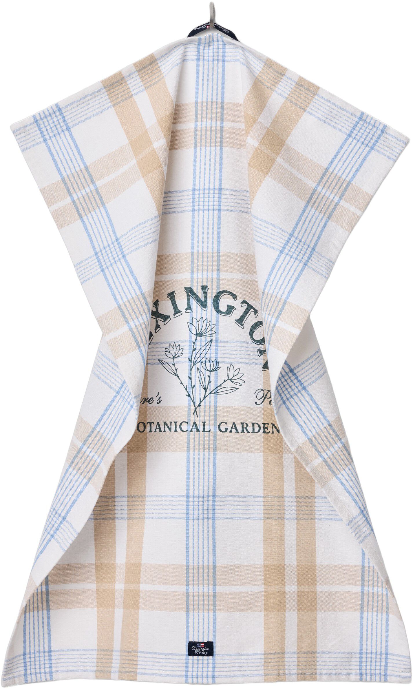 Botanical Checked Org Cotton Kitchen Towel