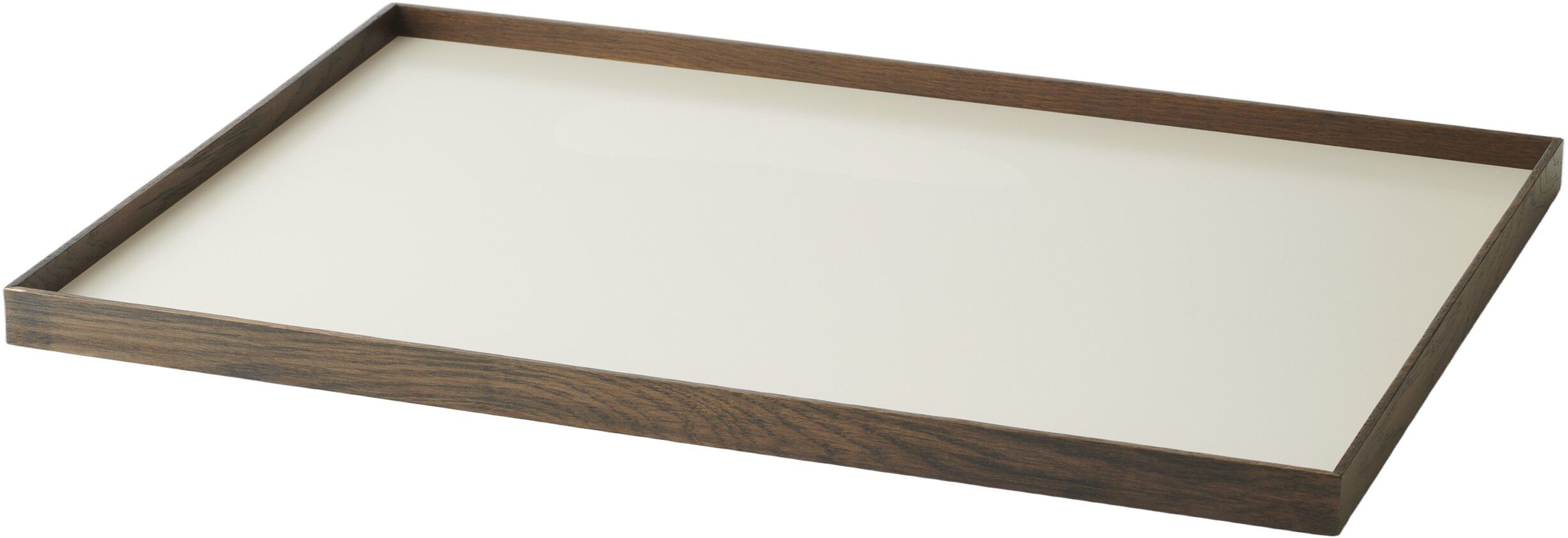 Frame tray large smoked oak/beige