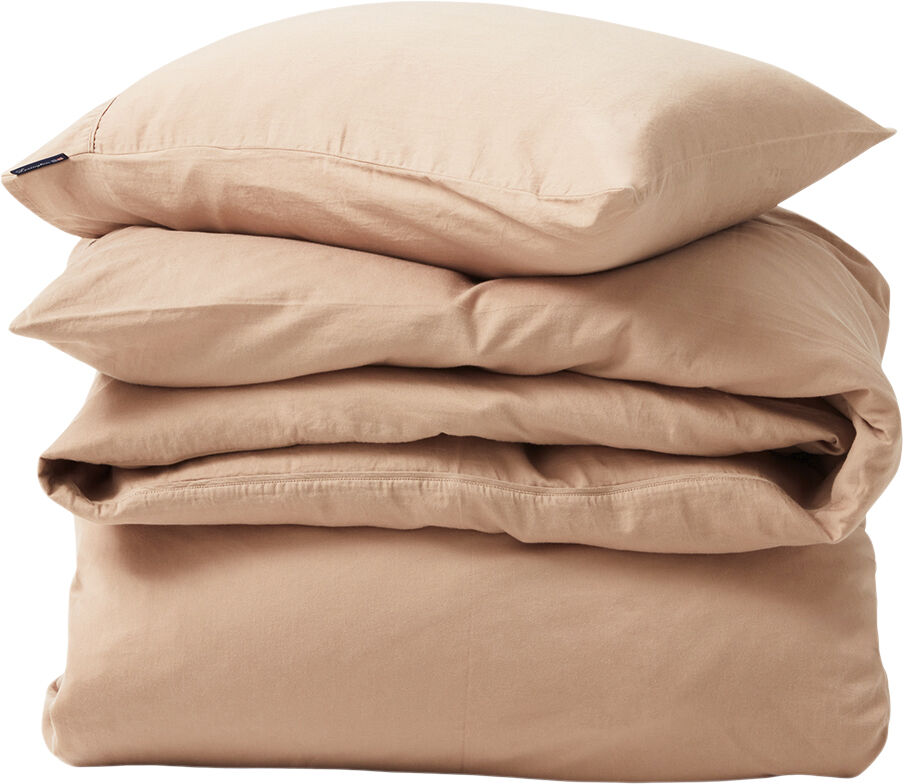 Beige Washed Cotton Sateen Bed Set