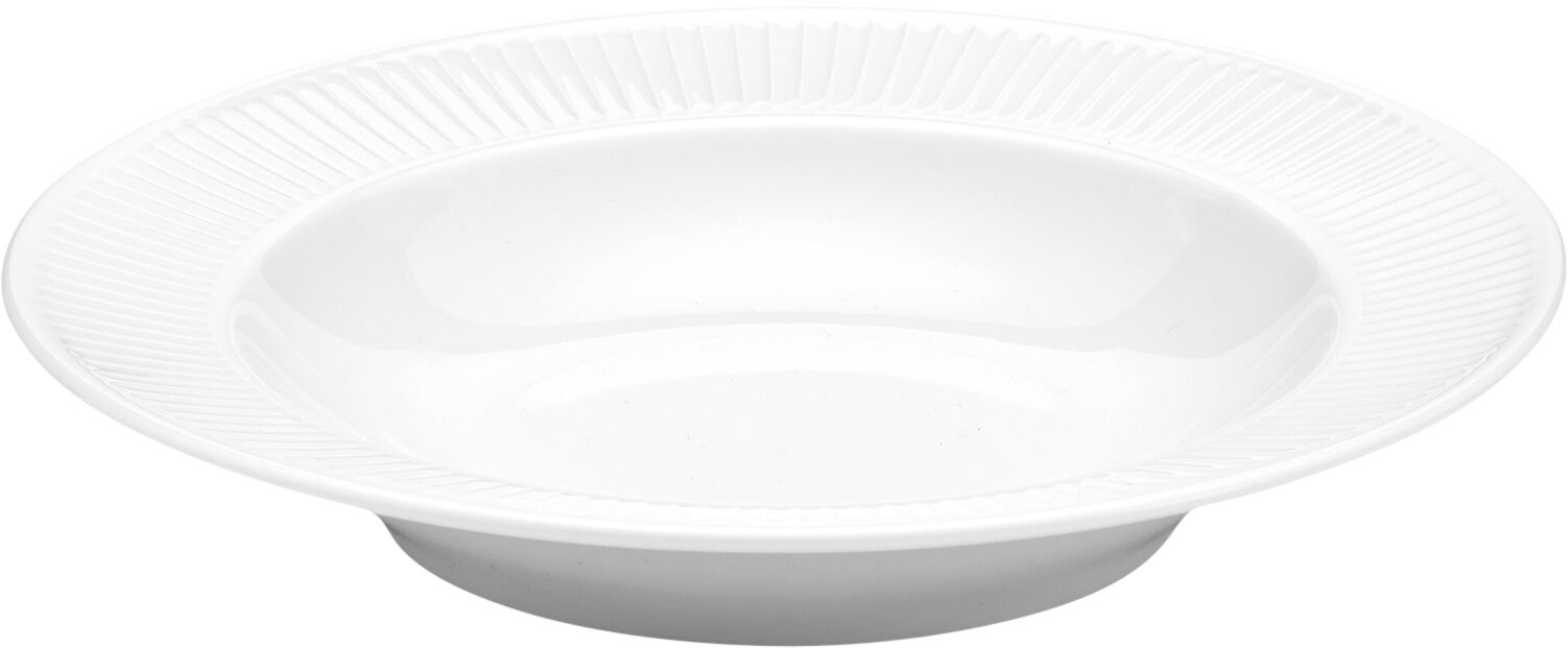 "Tallerken dyp Pliss&Atilde;&copy; 22 cm Hvit"