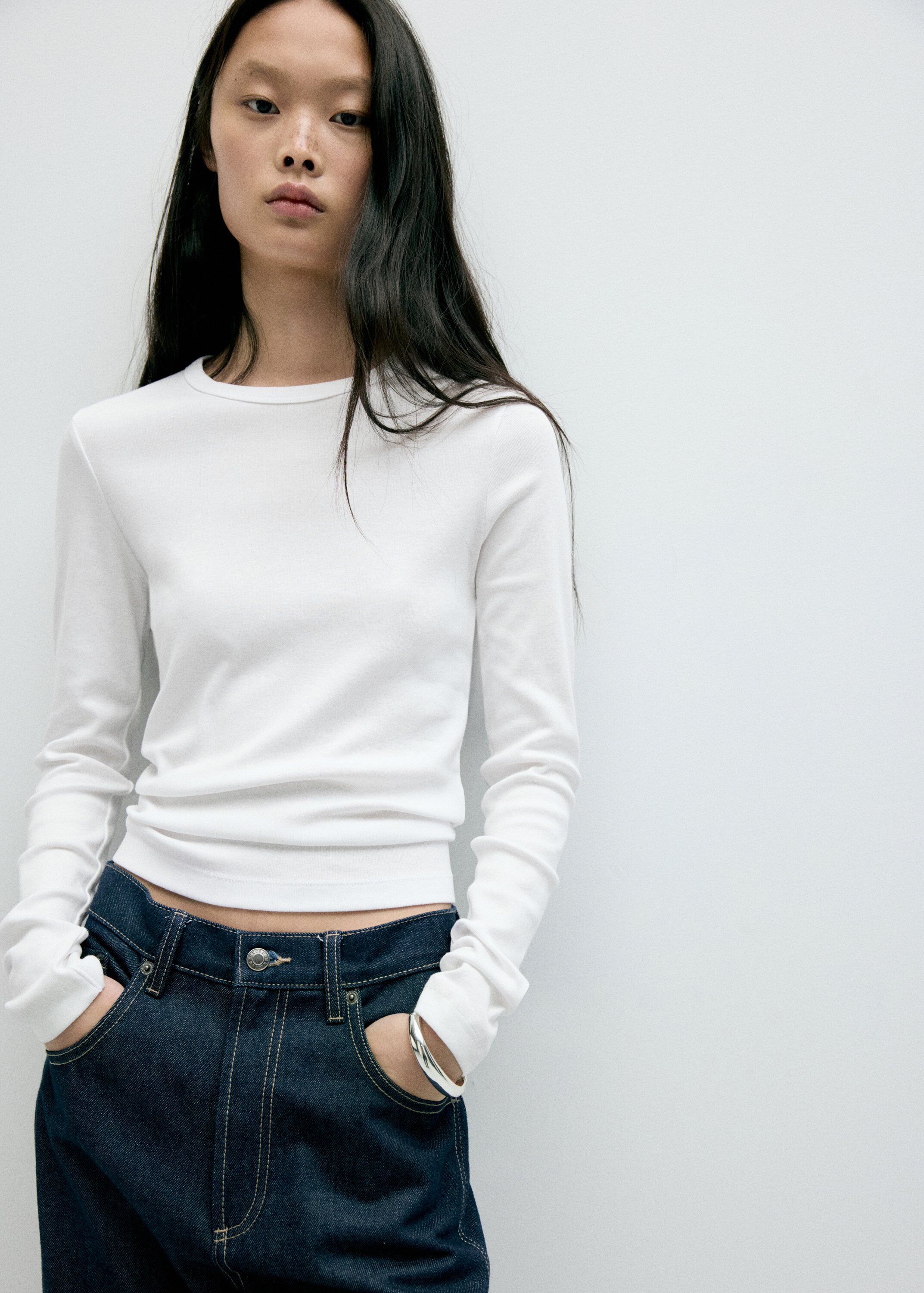 Fitted cotton t-shirt