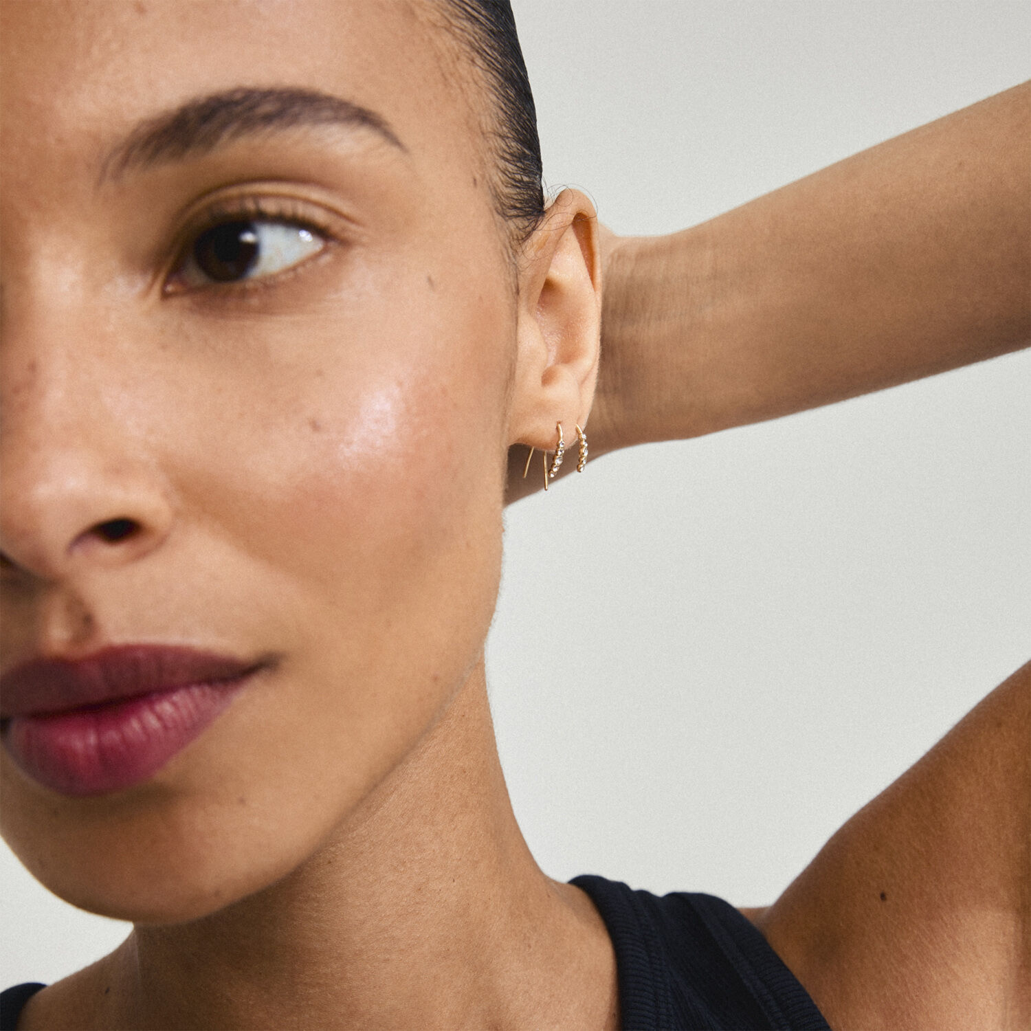 JENNI crystal earrings gold-plated