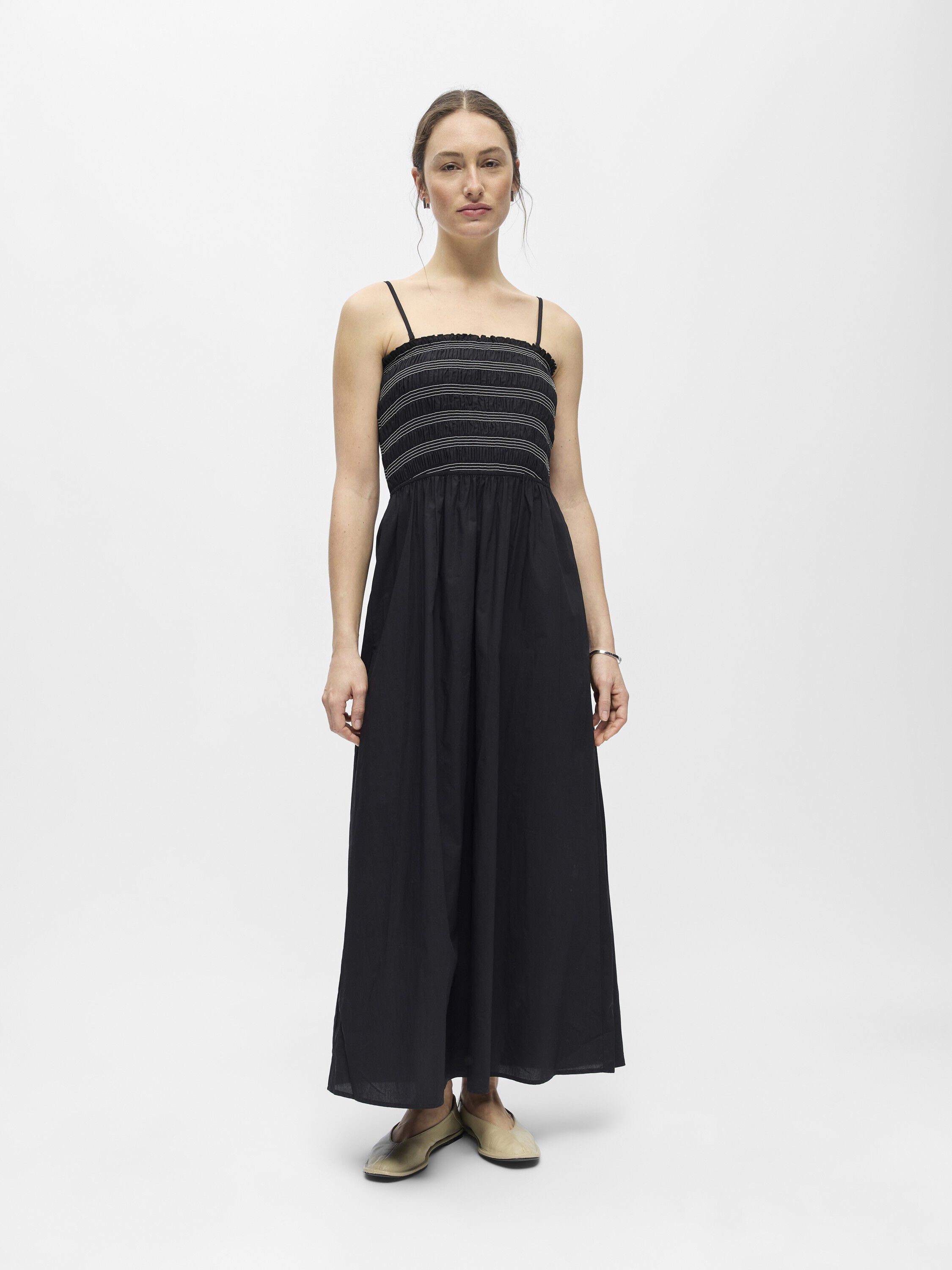 Objelly Hope S/L Re Smock Midi Dress 144