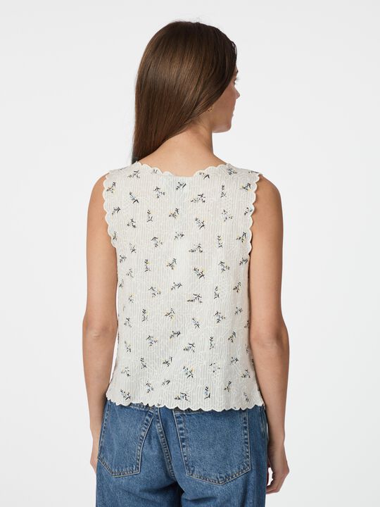 Bibi Embroidery Print Top