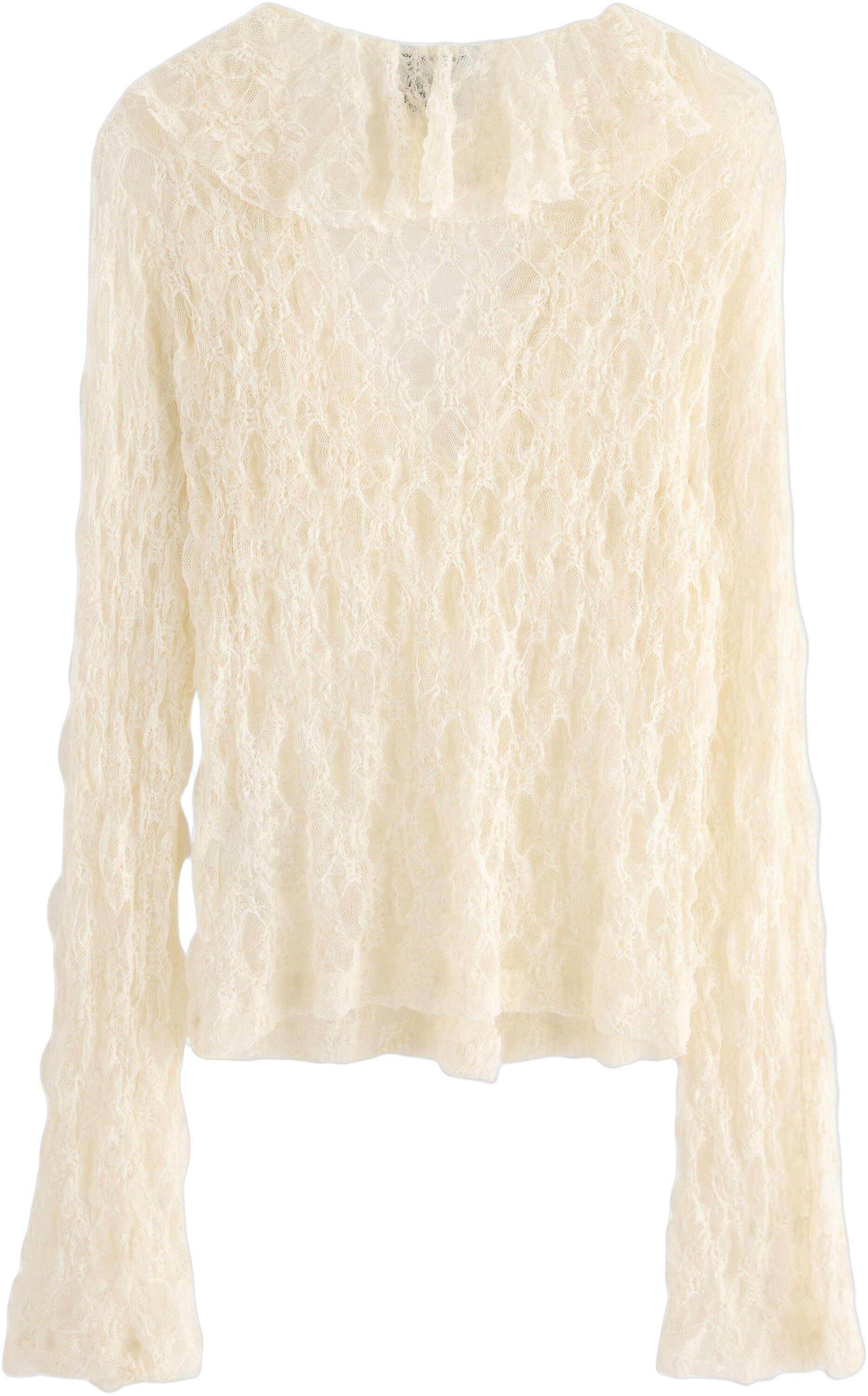 L&aring;ng&auml;rmad topp i spets med djup v