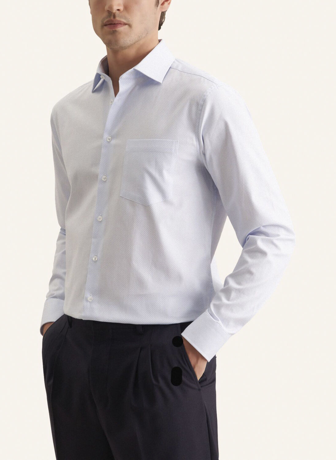 Business Shirt Regular Long sleeve Kent-Collar Print