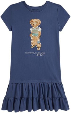 Polo Bear Tiered Cotton Jersey Dress