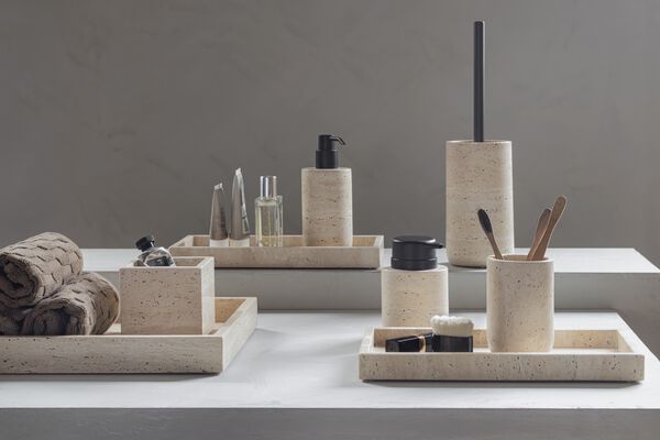 TRAVERTINE toothbrush holder