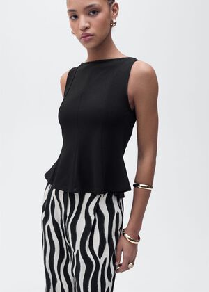 A-line boat neck top