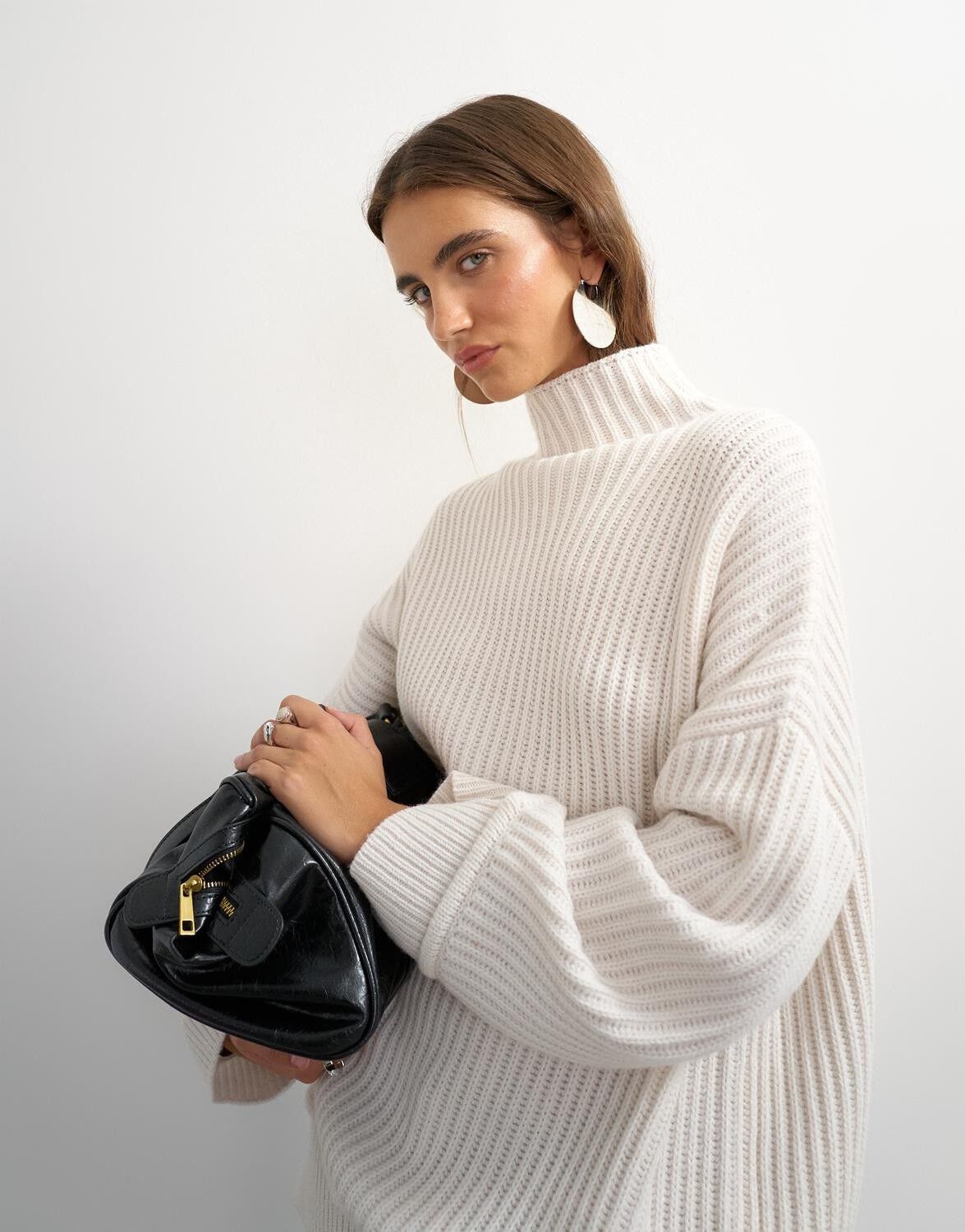 Tsrosa Ls High Neck Jumper Knt