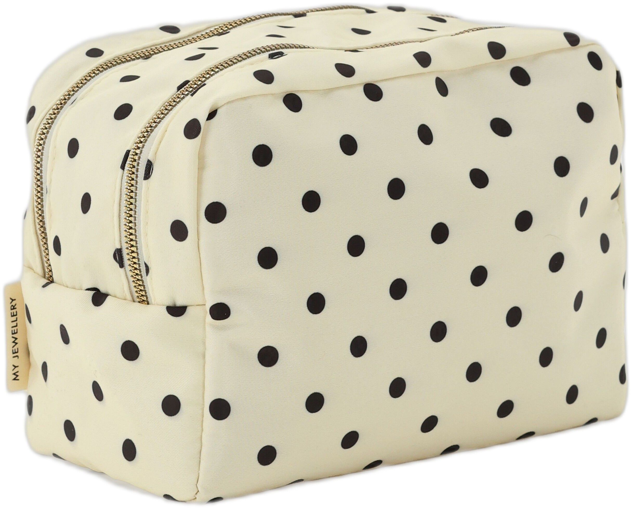 Toiletbag big polkadot white