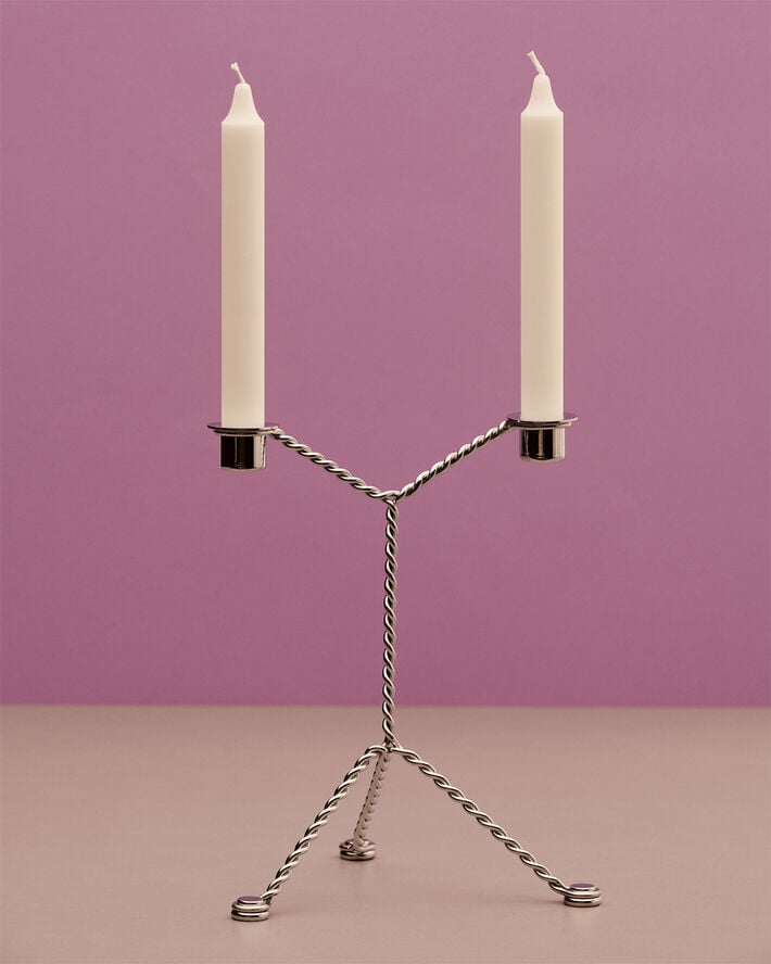 Wire Candleholder-Mirror