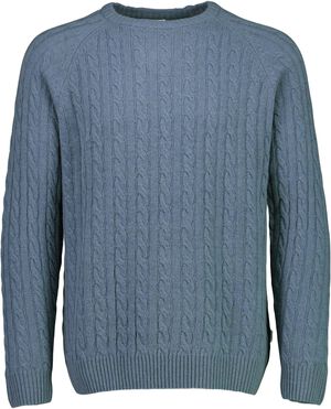 Lambswool raglan cable o-neck