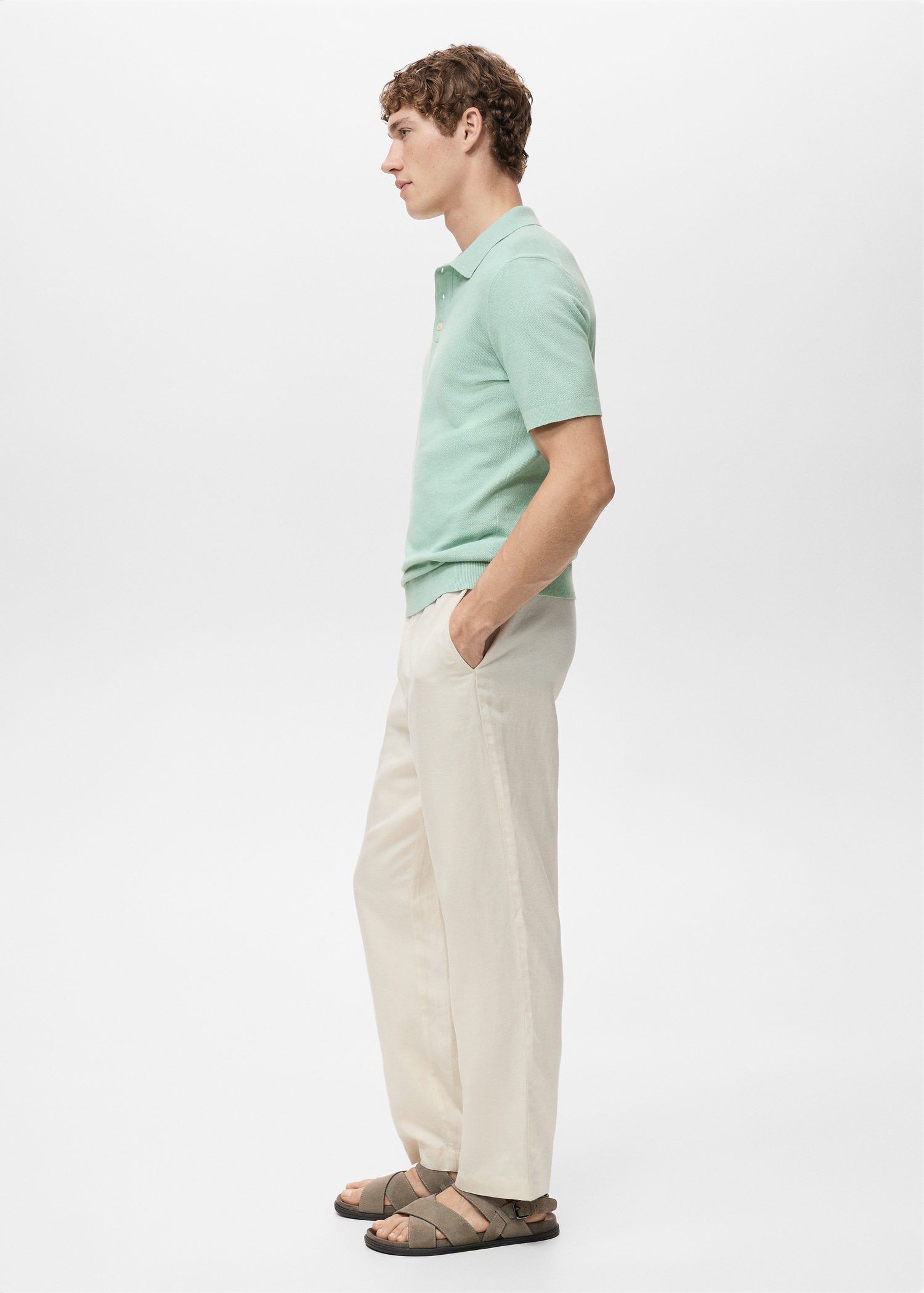 Fine-knit cotton polo shirt