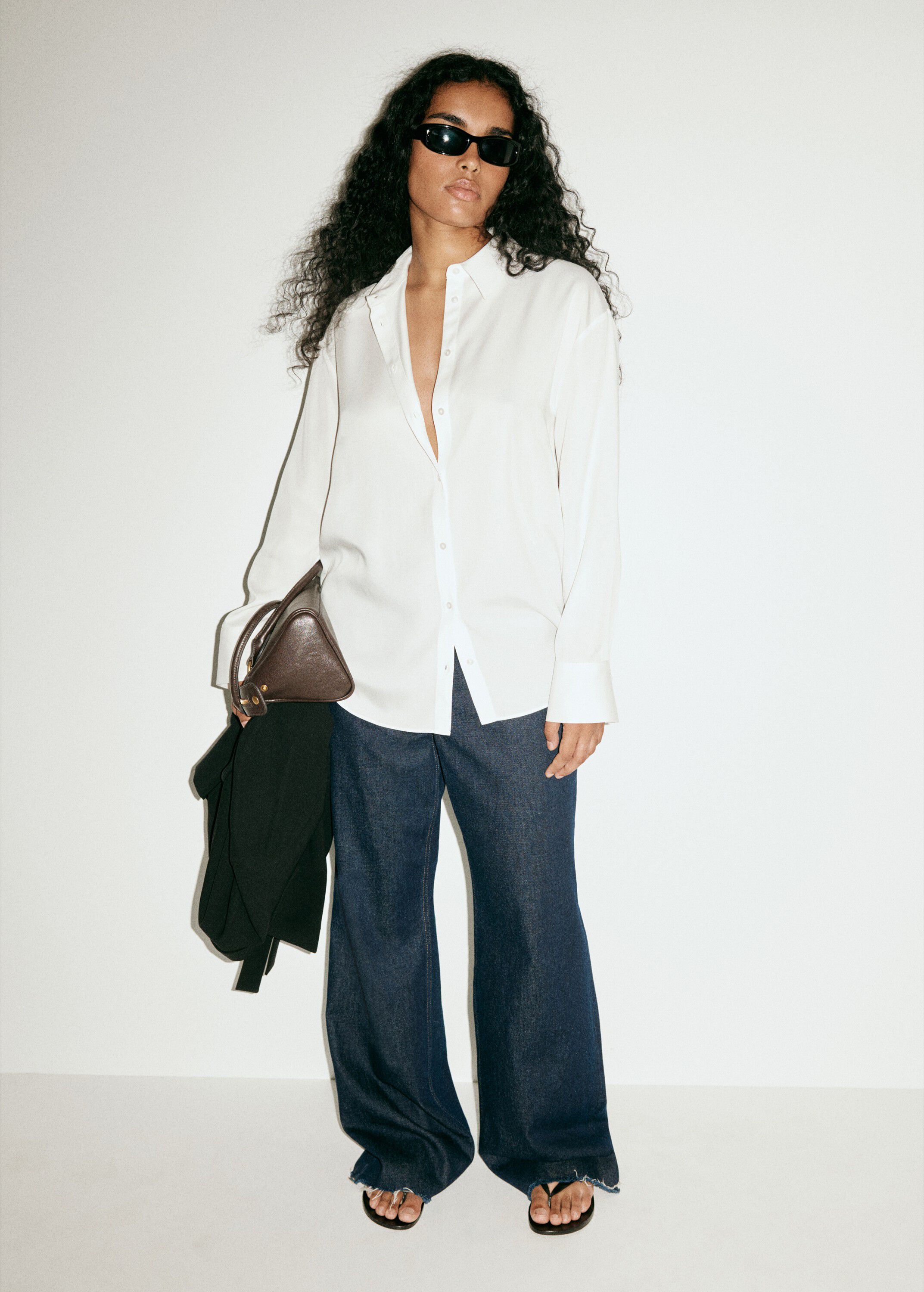Straight lyocell shirt